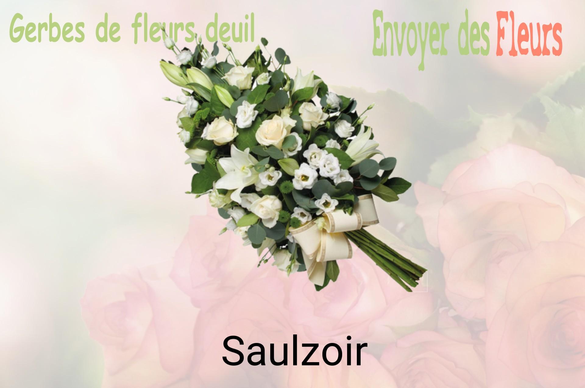 Gerbe de fleurs de deuil livrée à Saulzoir